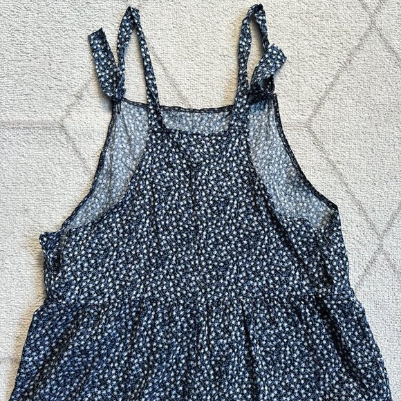 Vintage Gus & Max 90s Mini Floral Print Overall Sleeveless Romper - Picture 2 of 9